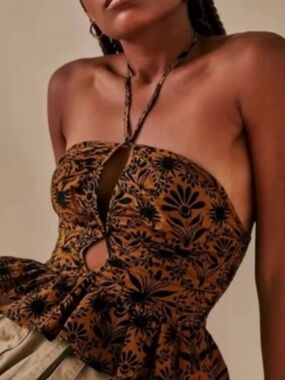 Free People Dandelion halter top, size L